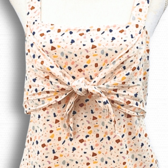 Madewell Multicolor Confetti Terrazzo Tank, Boxy Waist, Tie Front, 0, XS, EUC - Picture 3 of 10